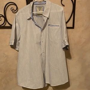 Mens shirt sleeve Guess dress shirt